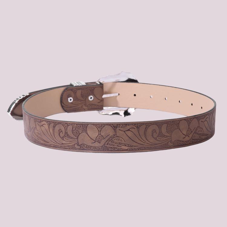 High-grade Brown Jeans Strap Casual All-matching High-grade Brown Jeans Strap Casual All-matching